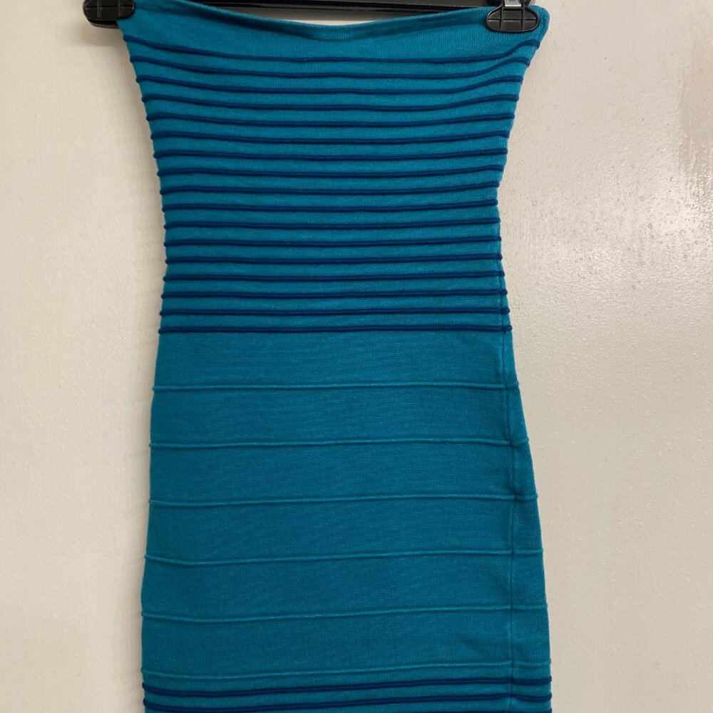 Wet Seal Teal Ribbed Mini Dress Size XS